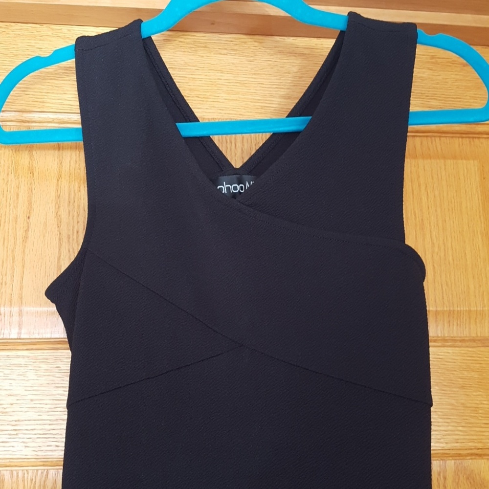 BOOHOO NIGHT BLACK STRETCH BODYCON DRESS - EUC - Picture 2 of 5